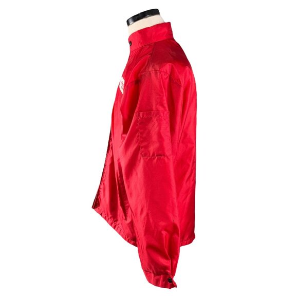 Vintage 60s Lion Uniform Mens Firestone Red Jacket Medium Nylon - Picture 4 of 16